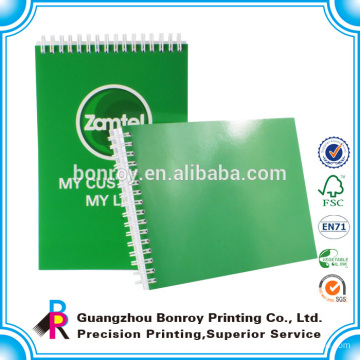 Alibaba China Großhändler hochwertige grüne Farbe gedruckt Seite auf und ab a5 Notizblock